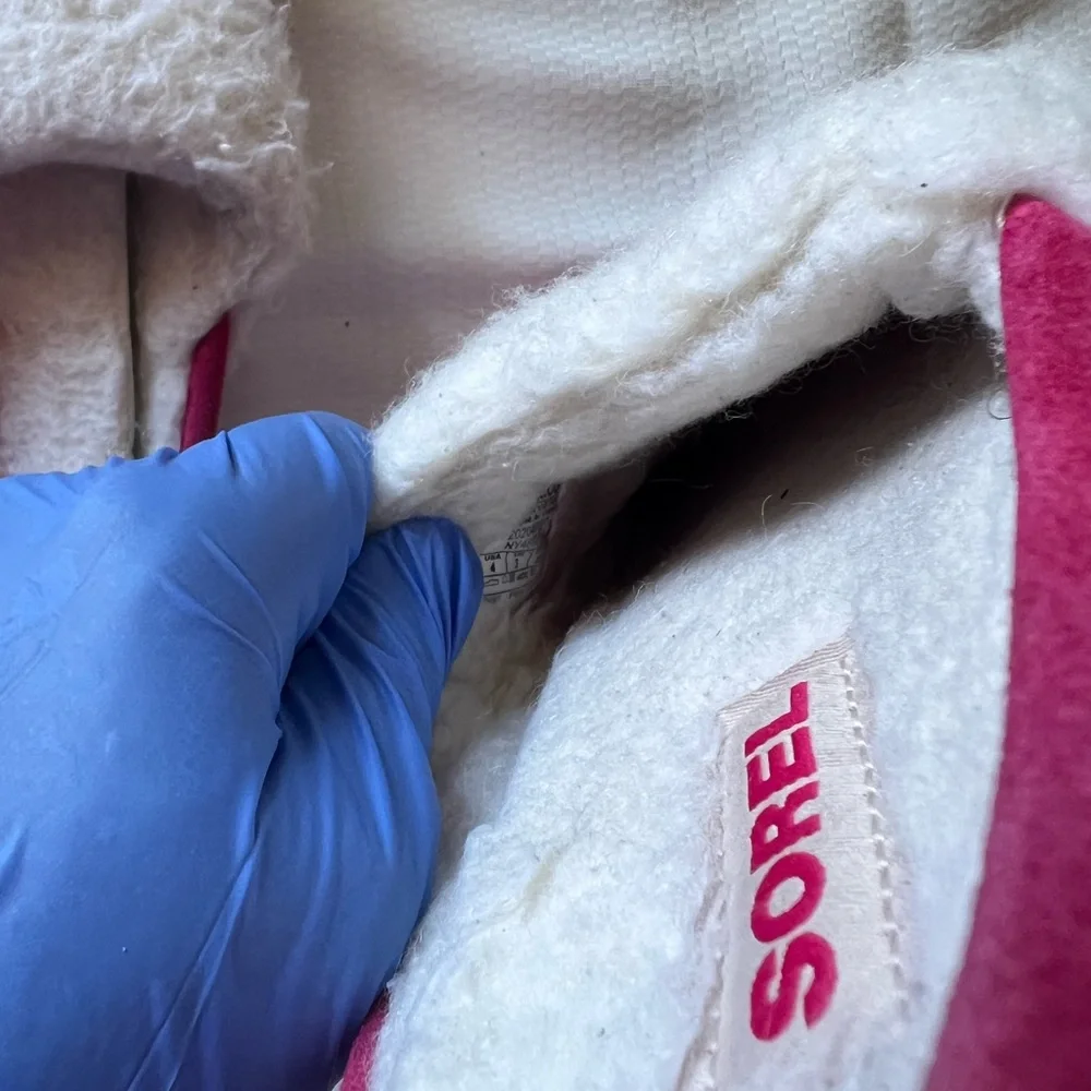Sorel Red and White Cozy Slippers